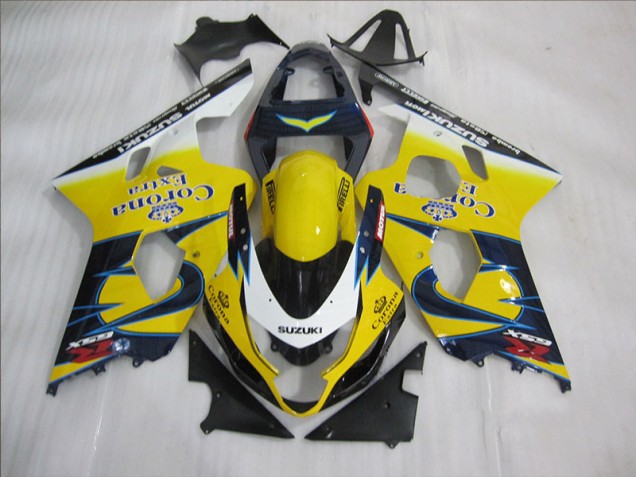 Amarillo Azul Corona Extra Kit Completo Carenado Moto GSXR 600 K4 04-05 Amarillo Azul Corona Extra Kit Completo Carenado Moto GSXR 600 K4 04-05
