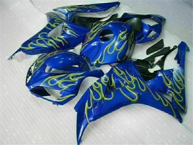 Amarillo Llama Azul Carenado Moto CBR 1000 RR 06-07 Amarillo Llama Azul Carenado Moto CBR 1000 RR 06-07