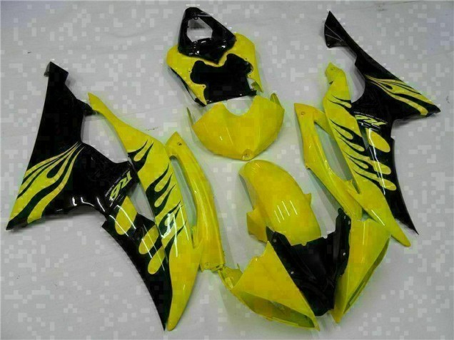Amarillo Negro ABS Moto Plástica R6 08-16