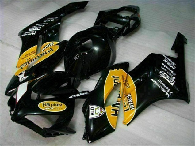 Amarillo Negro Carenado Moto CBR 1000 RR 04-05 Amarillo Negro Carenado Moto CBR 1000 RR 04-05