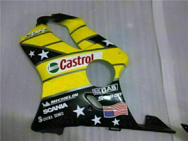 Amarillo Negro Castrol Cycle World Carenado Moto CBR 600 F4i 01-03 Amarillo Negro Castrol Cycle World Carenado Moto CBR 600 F4i 01-03