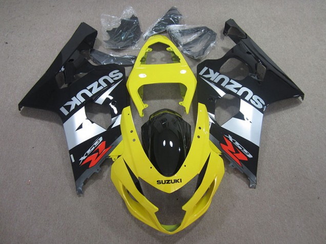 Amarillo Negro Plata Carenado Moto GSXR 750 K4 04-05 Amarillo Negro Plata Carenado Moto GSXR 750 K4 04-05