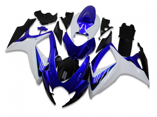 Azul Blanco ABS Kits Carenado Moto GSXR 600 / 750 K6 06-07 Azul Blanco ABS Kits Carenado Moto GSXR 600 / 750 K6 06-07