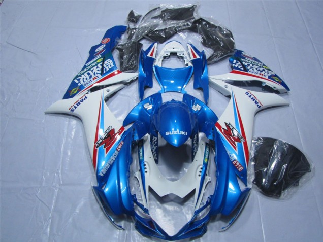 Azul Blanco Carenado Moto GSXR 600 K11 11-21 Azul Blanco Carenado Moto GSXR 600 K11 11-21