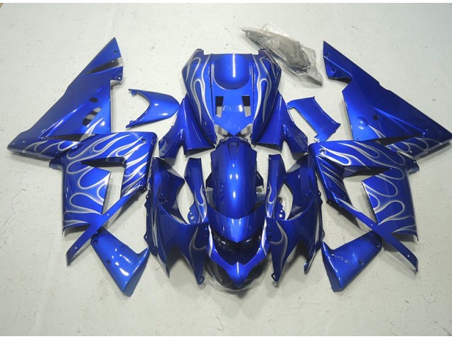 Azul Blanco Llama Carenados Moto ZX10R 03-05 Azul Blanco Llama Carenados Moto ZX10R 03-05