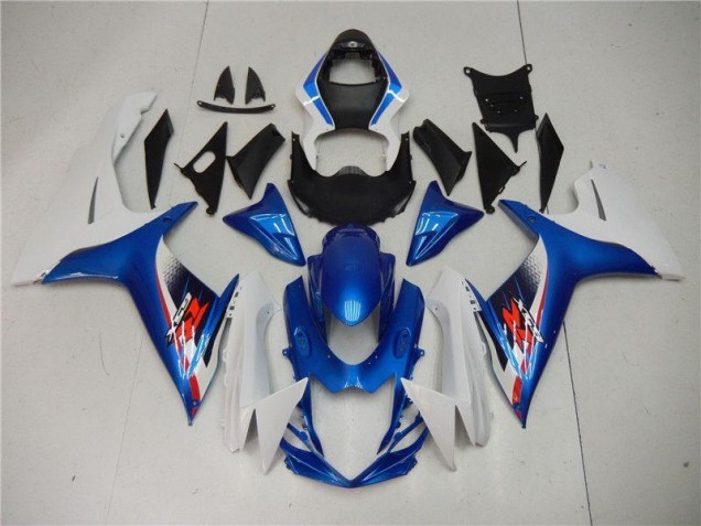 Azul Blanco Moto Plástica GSXR 600 / 750 K11 11-21 Azul Blanco Moto Plástica GSXR 600 / 750 K11 11-21
