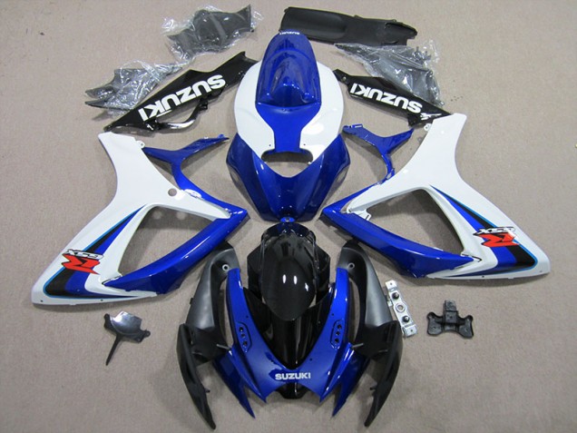Azul Blanco Plástica Moto GSXR 600 K6 06-07 Azul Blanco Plástica Moto GSXR 600 K6 06-07