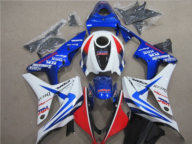 Azul Blanco Rojo HRC Carenado Moto CBR 600 RR 07-08 Azul Blanco Rojo HRC Carenado Moto CBR 600 RR 07-08