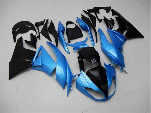 Azul Negro ABS Carenado Motocicleta ZX6R 09-12 Azul Negro ABS Carenado Motocicleta ZX6R 09-12