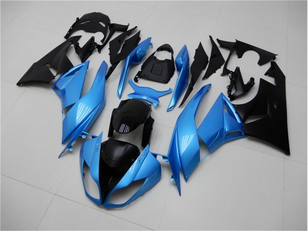 Azul Negro ABS Carenado Motocicleta ZX6R 09-12 Azul Negro ABS Carenado Motocicleta ZX6R 09-12
