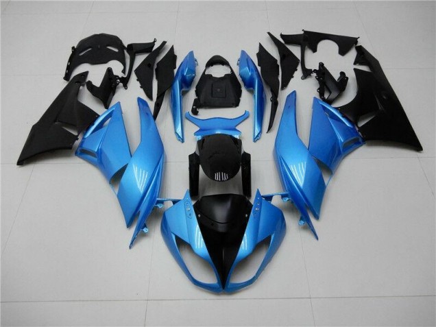 Azul Negro ABS Carenado Motocicleta ZX6R 09-12 Azul Negro ABS Carenado Motocicleta ZX6R 09-12