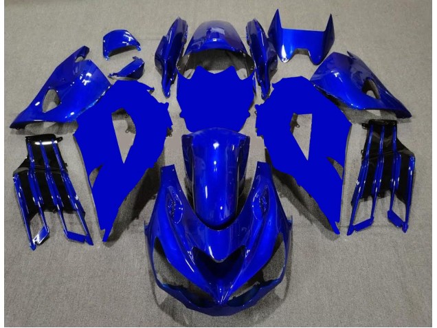 Azul Negro Carenado Moto ZX14R ZZR 1400 12-21