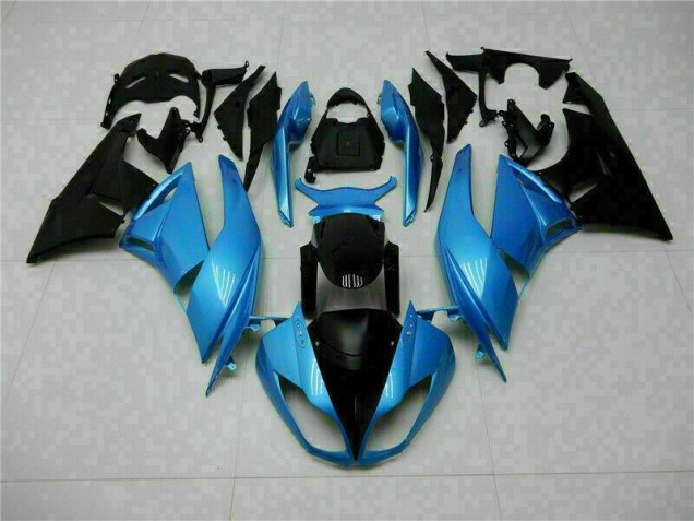 Azul Negro Kit ABS Carenado Motocicleta ZX6R 09-12 Azul Negro Kit ABS Carenado Motocicleta ZX6R 09-12