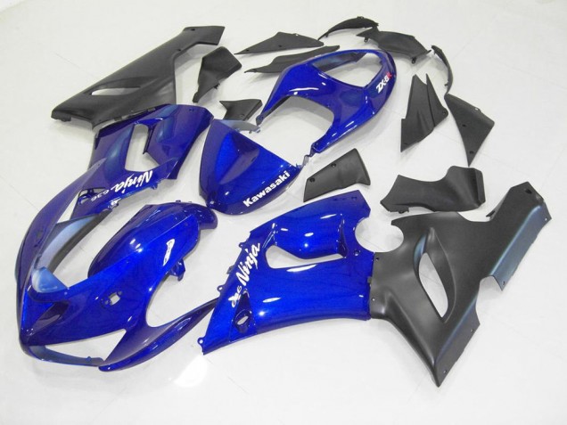 Azul Negro Kit Carenado Moto ZX6R 05-06 Azul Negro Kit Carenado Moto ZX6R 05-06