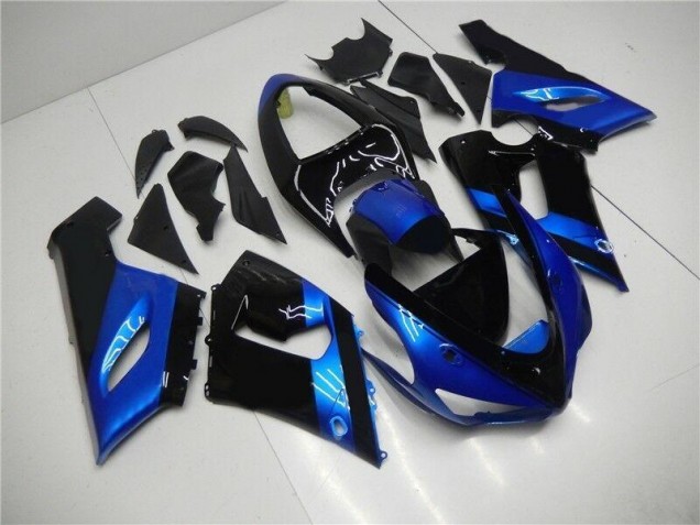 Azul Negro Kits Completo Carenado Moto ABS ZX6R 05-06 Azul Negro Kits Completo Carenado Moto ABS ZX6R 05-06