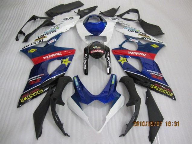 Azul Negro Rockstar Carenado Moto GSXR 1000 K5 05-06