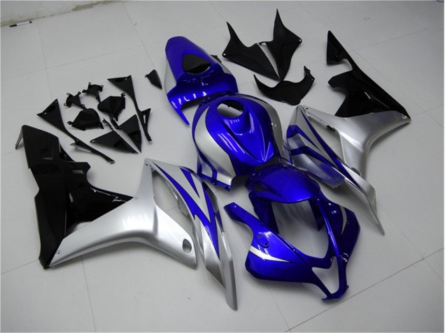 Azul Plata Negro Carenado Moto CBR 600 RR 07-08 Azul Plata Negro Carenado Moto CBR 600 RR 07-08