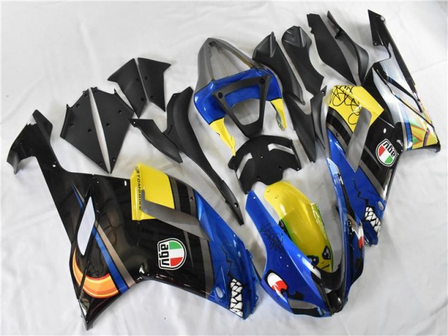 Azul Tiburón Carenado Moto ZX6R 07-08 Azul Tiburón Carenado Moto ZX6R 07-08