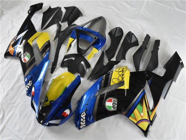 Azul Tiburón Carenado Moto ZX6R 07-08 Azul Tiburón Carenado Moto ZX6R 07-08