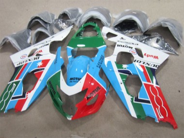 Azul Verde Blanco Motul Carenado Moto GSXR 600 K1 K2 K3 01-03