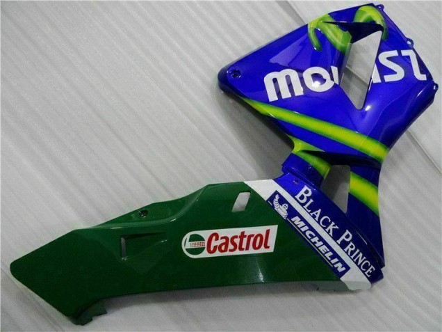 Azul Verde Movistar Castrol Carenado Moto CBR 600 RR 03-04 Azul Verde Movistar Castrol Carenado Moto CBR 600 RR 03-04