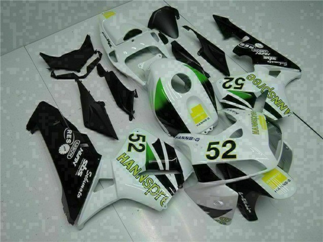 Blanco Amarillo Verde 52 Carenado Moto CBR 600 RR 05-06 Blanco Amarillo Verde 52 Carenado Moto CBR 600 RR 05-06