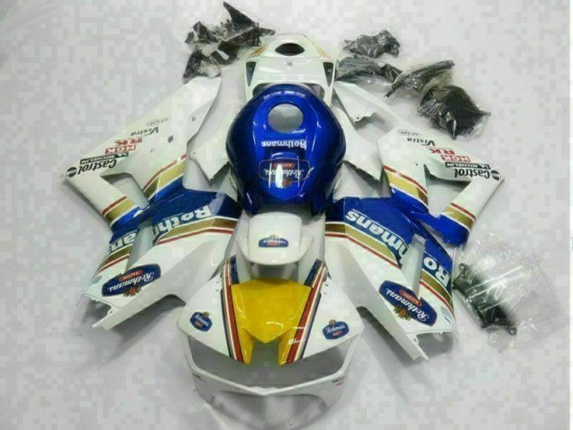 Blanco Azul Carenado Moto CBR 600 RR 13-21 Blanco Azul Carenado Moto CBR 600 RR 13-21