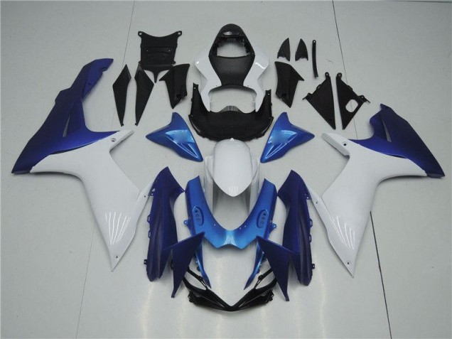 Blanco Azul Carenado Moto GSXR 600 / 750 K11 11-21 Blanco Azul Carenado Moto GSXR 600 / 750 K11 11-21