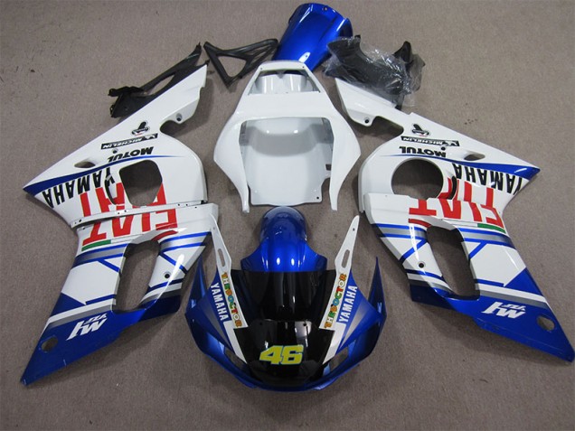 Blanco Azul Fiat 46 Carenado Moto R6 98-02 Blanco Azul Fiat 46 Carenado Moto R6 98-02