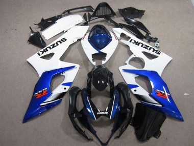 Blanco Azul Inyección Kits Carenado Moto GSXR 1000 K5 05-06
