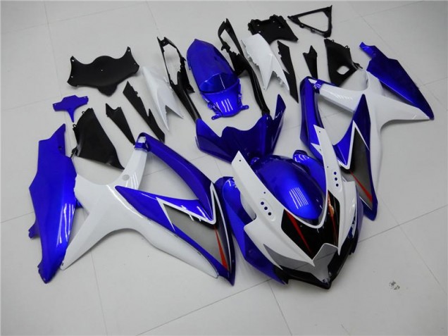 Blanco Azul Kit Completo Carenado Moto GSXR 600 / 750 K8 08-10 Blanco Azul Kit Completo Carenado Moto GSXR 600 / 750 K8 08-10