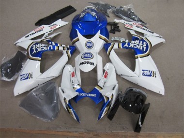 Blanco Azul Lucky Strike Motul Carenado Moto GSXR 600 K6 06-07