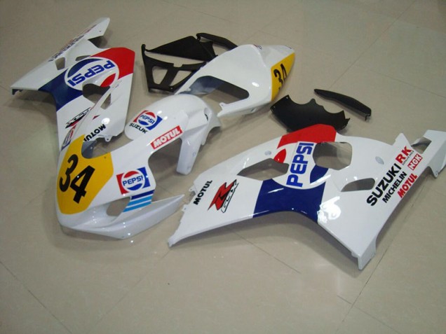 Blanco Azul Pepsi 34 Carenado Moto GSXR 750 K4 04-05 Blanco Azul Pepsi 34 Carenado Moto GSXR 750 K4 04-05