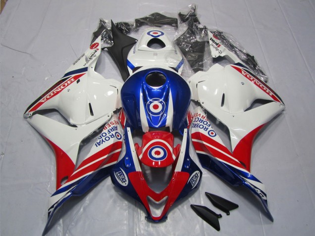Blanco Azul Rojo Moto Plástico CBR 600 RR 09-12 Blanco Azul Rojo Moto Plástico CBR 600 RR 09-12