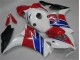 Blanco Azul Rojo Plástica Moto CBR 1000 RR 12-16 Blanco Azul Rojo Plástica Moto CBR 1000 RR 12-16