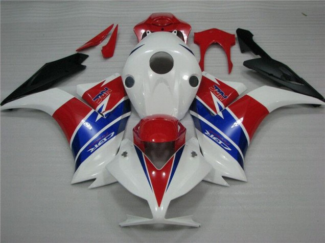 Blanco Azul Rojo Plástica Moto CBR 1000 RR 12-16 Blanco Azul Rojo Plástica Moto CBR 1000 RR 12-16