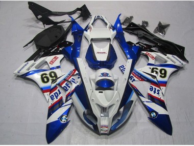 Blanco Azul Sterilgarda 69 Carenado Moto S1000RR 09-14
