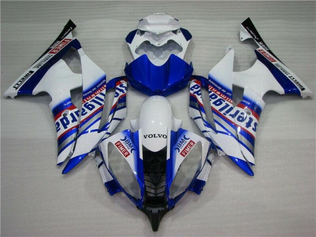 Blanco Azul Sterilgarda Volvo Carenado Moto R6 08-16 Blanco Azul Sterilgarda Volvo Carenado Moto R6 08-16
