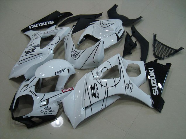 Blanco Corona Carenado Moto GSXR 1000 K7 07-08 Blanco Corona Carenado Moto GSXR 1000 K7 07-08