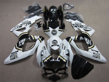 Blanco Lucky Strike Negro Motul Carenado Moto GSXR 600 K8 08-10