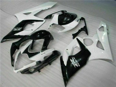 Blanco Negro ABS Kits Carenado Moto GSXR 1000 K5 05-06