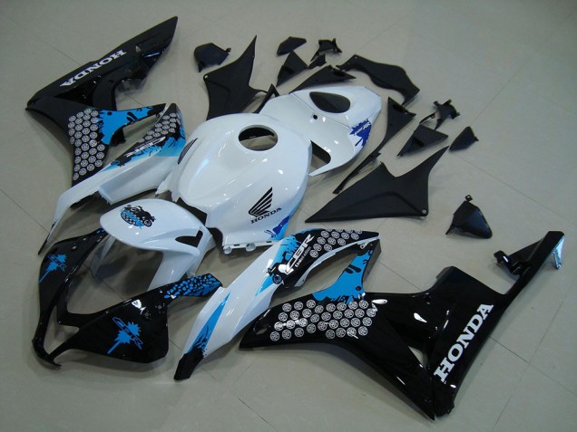 Blanco Negro Azul Carenado Moto CBR 600 RR 07-08 Blanco Negro Azul Carenado Moto CBR 600 RR 07-08