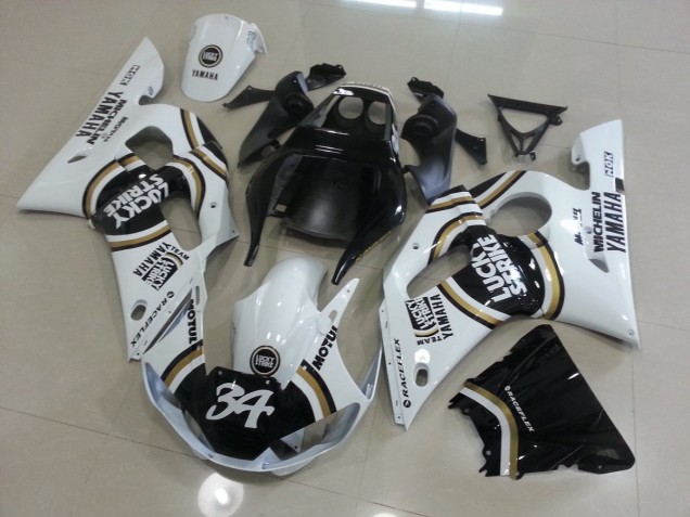 Blanco Negro Carenado Moto R6 98-02 Blanco Negro Carenado Moto R6 98-02