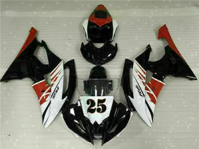Blanco Negro Inyección Kit Carenado Moto R6 08-16 Blanco Negro Inyección Kit Carenado Moto R6 08-16