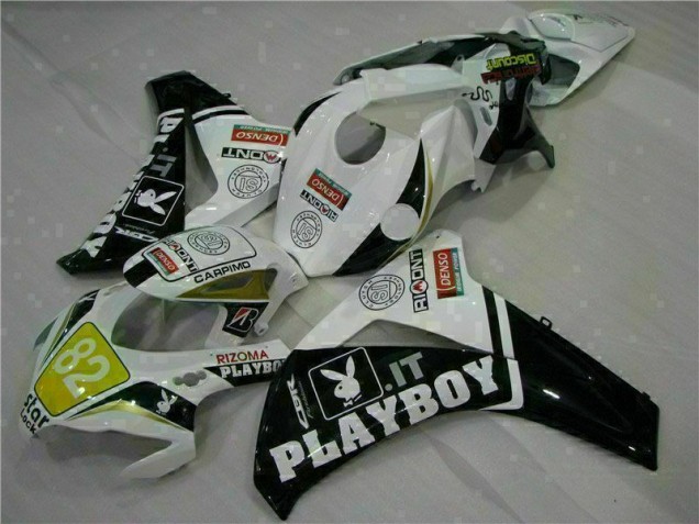 Blanco Negro Playboy Kit ABS Carenado Motocicleta CBR 1000 RR 08-11 Blanco Negro Playboy Kit ABS Carenado Motocicleta CBR 1000 RR 08-11