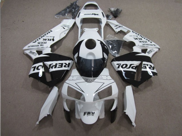 Blanco Negro Repsol Carenado Moto CBR 600 RR 03-04 Blanco Negro Repsol Carenado Moto CBR 600 RR 03-04