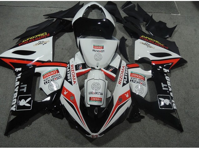 Blanco Negro Rizoma Playboy Carrocería Motocicletas ZX6R 05-06 Blanco Negro Rizoma Playboy Carrocería Motocicletas ZX6R 05-06