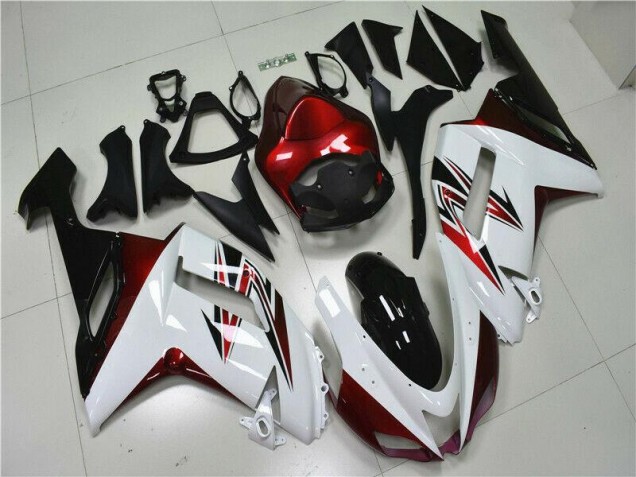 Blanco Negro Rojo Carenado Moto ZX6R 07-08 Blanco Negro Rojo Carenado Moto ZX6R 07-08