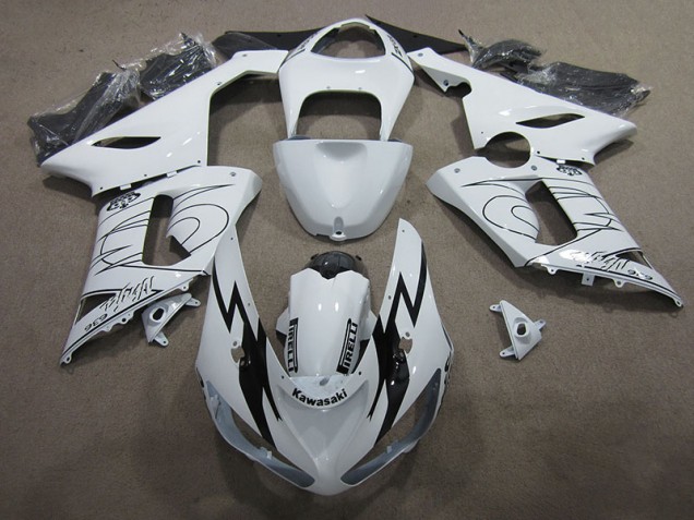 Blanco Ninja 636 Carenado Moto ZX6R 05-06 Blanco Ninja 636 Carenado Moto ZX6R 05-06