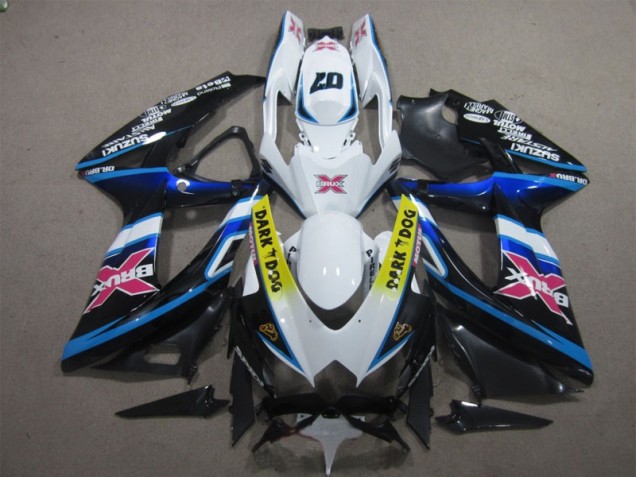 Blanco Oscuro Dog 07 Carenado Moto GSXR 600 K8 08-10 Blanco Oscuro Dog 07 Carenado Moto GSXR 600 K8 08-10